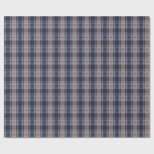 Plaid-Blauw Bruin-Mannelijk Verpakkingsdocument Cadeaupapier (Vlak)