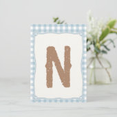 Plaid Blauw Eerste Rodeo Kinderstoel Vlag N Kaart (Staand voorkant)