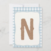 Plaid Blauw Eerste Rodeo Kinderstoel Vlag N Kaart (Voorkant)