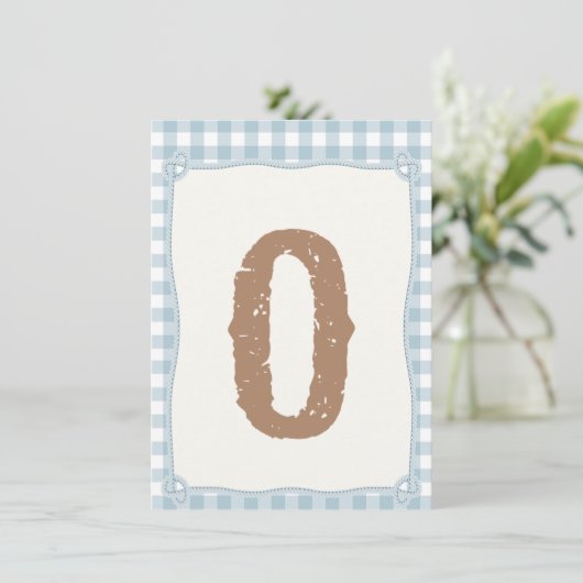 Plaid Blauw Eerste Rodeo Kinderstoel Vlag O Kaart (Staand voorkant)