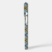 Plaid Blauw en Goud Naam Sjabloon Case-Mate iPhone Case (Achterkant / Links)