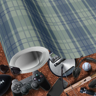 Plaid-blauw groen-mannelijk inpakpapier