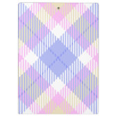 Plaid Blauw Roze Geel Klembord (Achterkant)