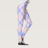 Plaid Blauw Roze Geel Leggings (Rechts)