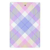 Plaid Blauw Roze Geel Mini Klembord (Achterkant)