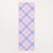 Plaid Blauw Roze Geel Yogamat (Achterkant)