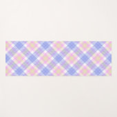 Plaid Blauw Roze Geel Yogamat (Voorkant (horizontaal))