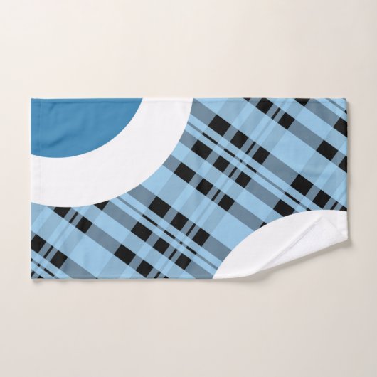 Plaid bleu (Serviette à main)