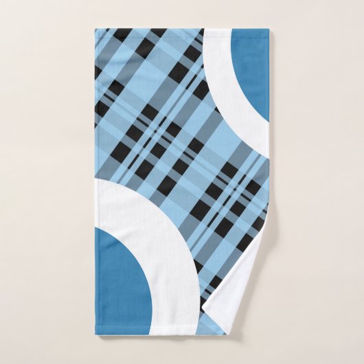 Plaid bleu (Serviette à main)
