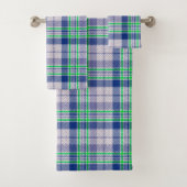 Plaid Bleu Avec Vert (En situation)