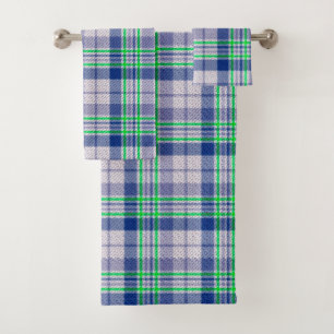 Plaid Bleu Avec Vert