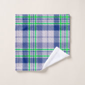 Plaid Bleu Avec Vert (Gant de toilette)
