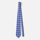 Plaid bleu Cravate pour hommes (Devant)