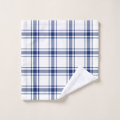 Plaid Bleu et Blanc Marin (Gant de toilette)