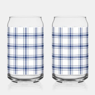 Plaid bleu et blanc nautique