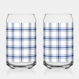 Plaid bleu et blanc nautique