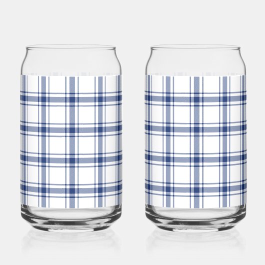 Plaid bleu et blanc nautique (Recto)