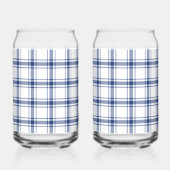 Plaid bleu et blanc nautique (Gauche)
