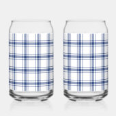 Plaid bleu et blanc nautique (Verso)