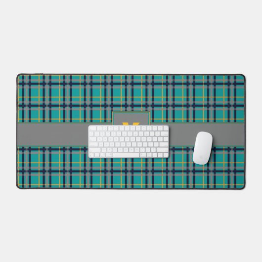 Plaid bleu et orange (Clavier et souris)