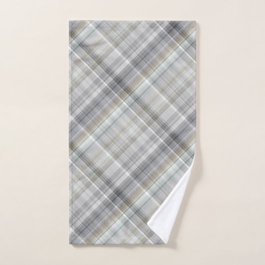 Plaid bleu/gris/bronzage (Serviette à main)