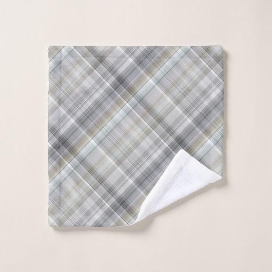 Plaid bleu/gris/bronzage (Gant de toilette)