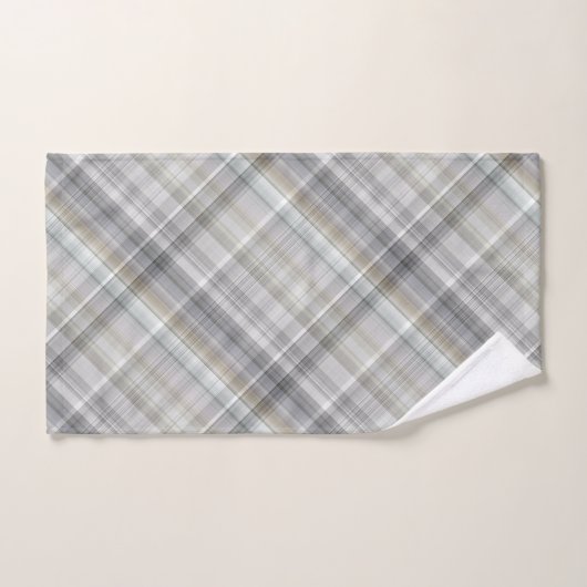 Plaid bleu/gris/bronzage (Serviette à main)