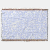 plaid bleu jeté de couverture personnalisé (Devant)