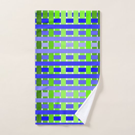 Plaid bleu-vert (Serviette à main)