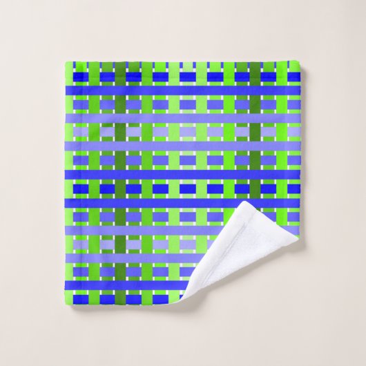 Plaid bleu-vert (Gant de toilette)