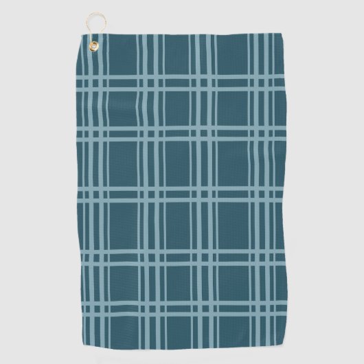 Plaid Blue Golfhanddoek (Voorkant)