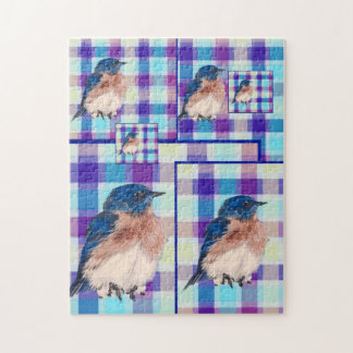 Plaid Bluebird Puzzel