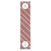 Plaid Boerderij Rode Check Rustieke Vrolijke Kerst Korte Tafelloper (Voorkant)