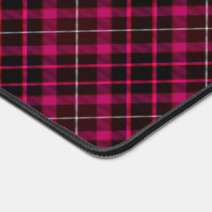Plaid Bold Pattern  Tartan Zwart Hot Pink Bureaumat