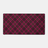 Plaid Bold Pattern  Tartan Zwart Hot Pink Bureaumat (Voorkant)