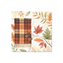 Plaid Botanische Herfst Wall Art
