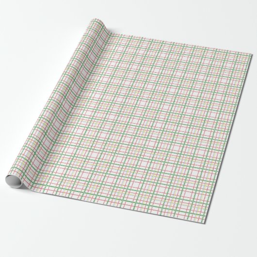 Plaid Bows Wrapping Paper Cadeaupapier (Uitgerold)