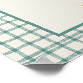 Plaid Boy Kleding Baby shower Welkom Poster (Hoek)