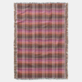 Plaid. Bruine roze vlecht. Deken (Voorkant Verticaal)