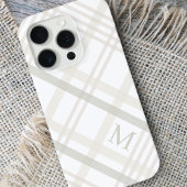 Plaid Buffalo Classique Élégant Monogramme Initial