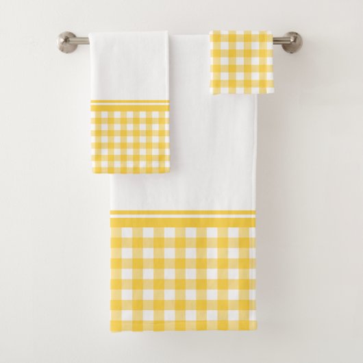 Plaid Buffalo jaune et blanc (En situation)