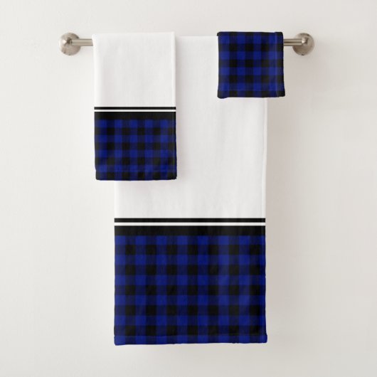 Plaid Buffalo Noir et Bleu (En situation)