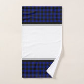 Plaid Buffalo Noir et Bleu (Serviette à main)