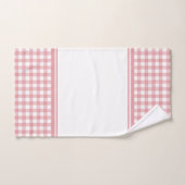 Plaid Buffalo rose et blanc (Serviette à main)