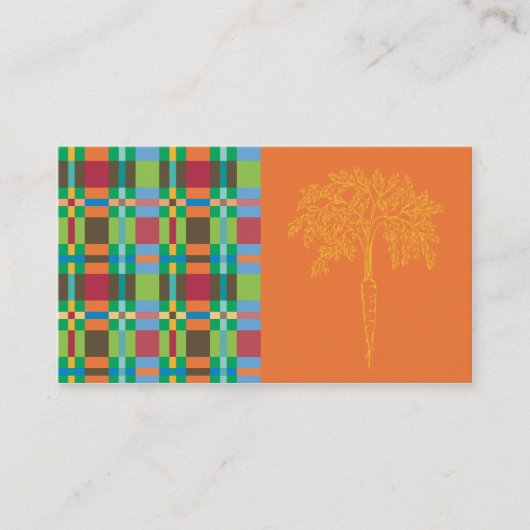 Plaid Carrots Bizcard Visitekaartje (Voorkant)