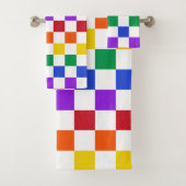 Plaid Checkered d'arc-en-ciel coloré (En situation)