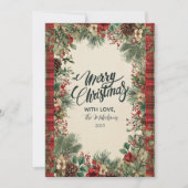  Plaid Christmas Feestdagenkaart (Voorkant)