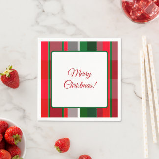 Plaid Christmas Napkins Servet