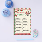 Plaid Christmas Scavenger Hunt Game Kaart (Enkel)