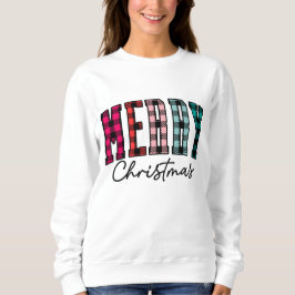 Plaid Christmas Sweatshirt | Dames Multi Color